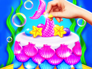 mermaid glitter cake maker